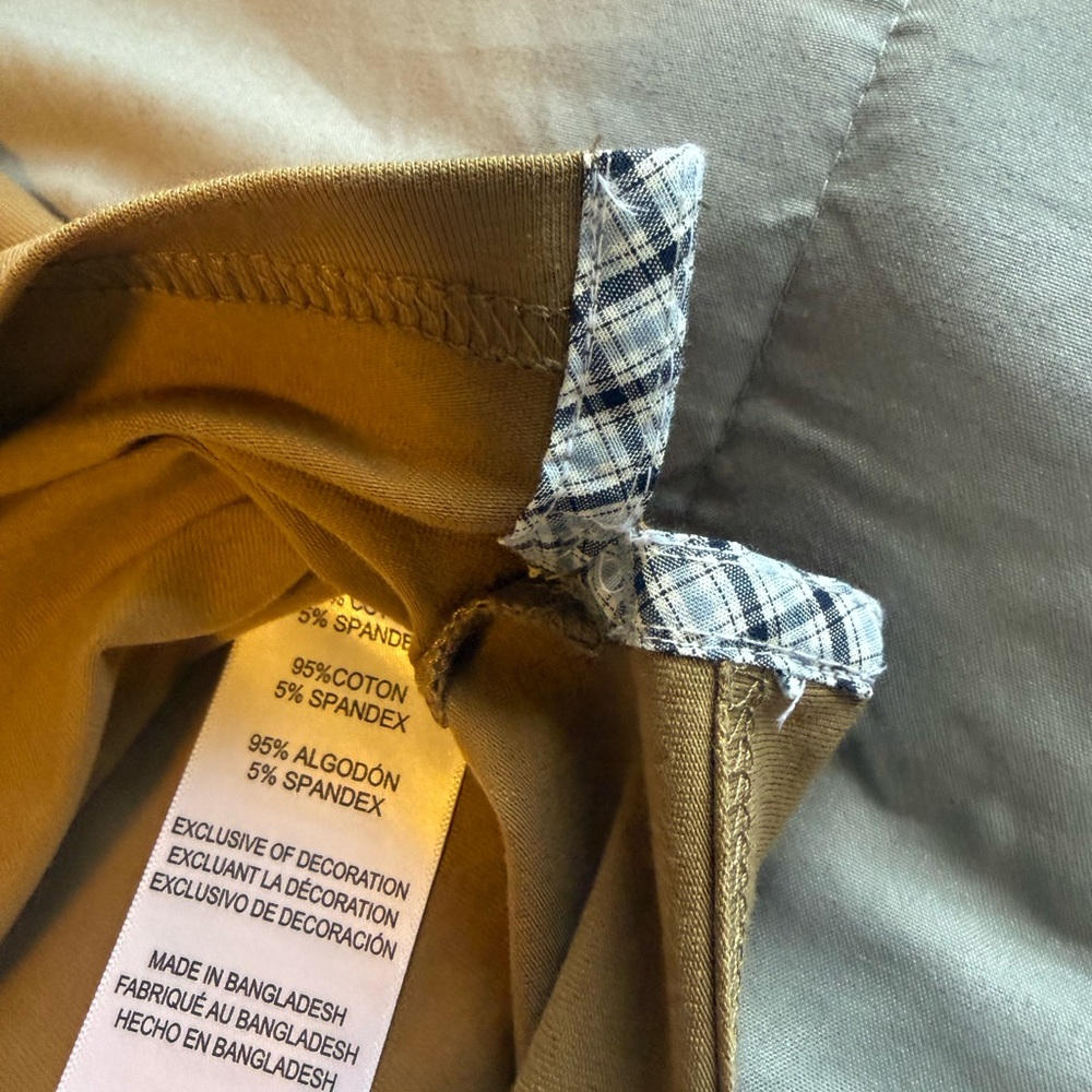 Ben Sherman Tan and White Striped Polo Shirt.  SZ  XL - Picture 5 of 8